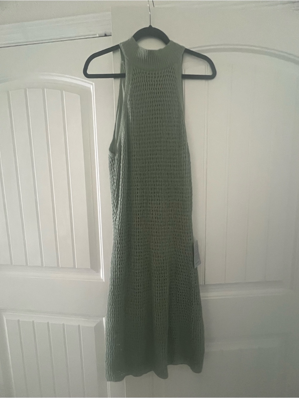 Sleeveless Knit Midi Dress in Olive